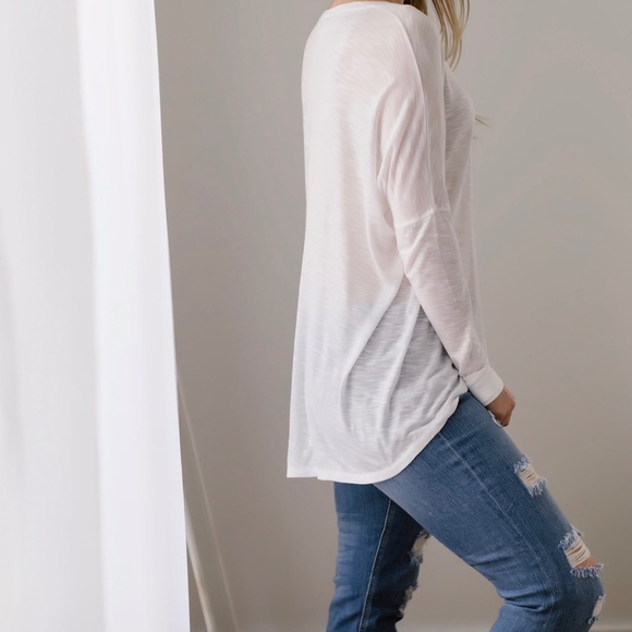 White Slub Long Sleeve - Picture 7 of 7